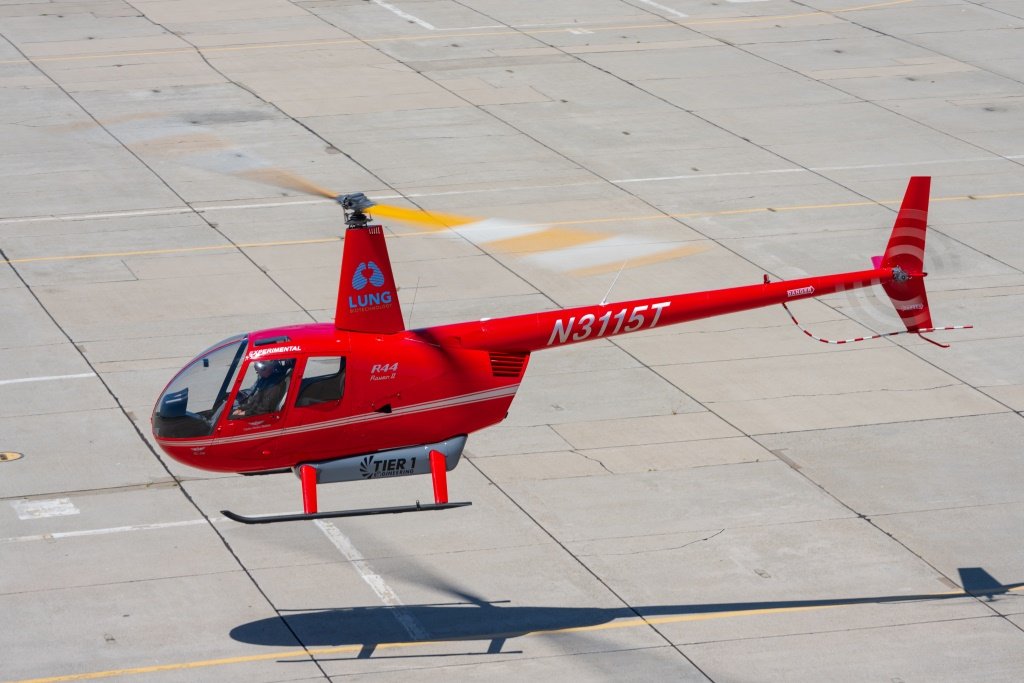 Tier 1 Engineering Robinson R44 helicopter