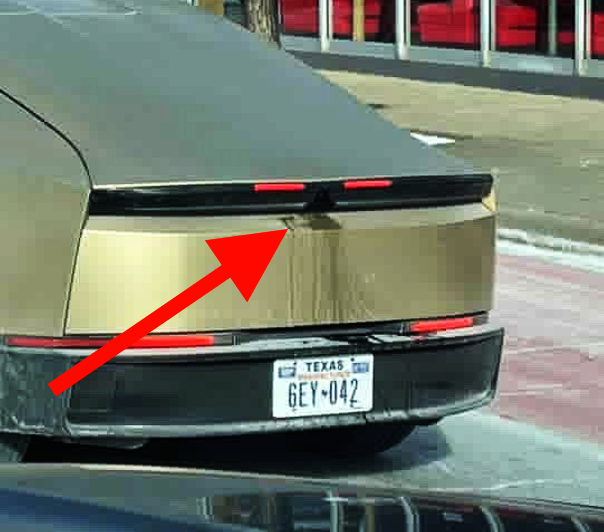 Tesla Cybercab rear camera washer