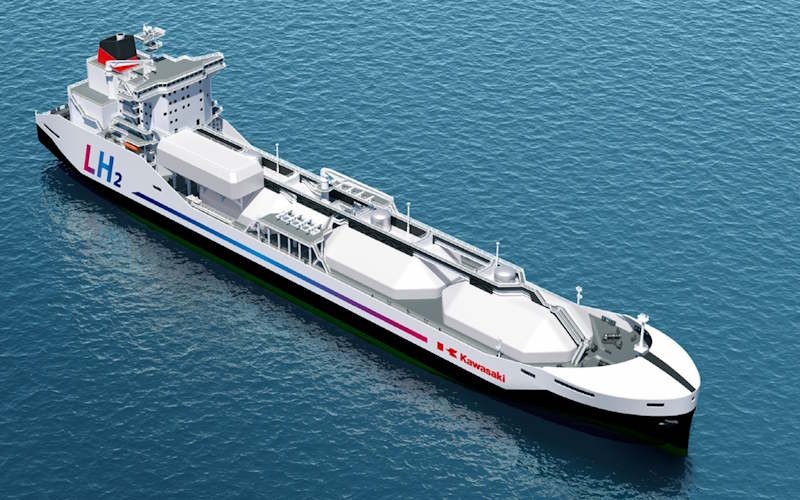 World’s largest liquefied hydrogen carrier under development by Kawasaki