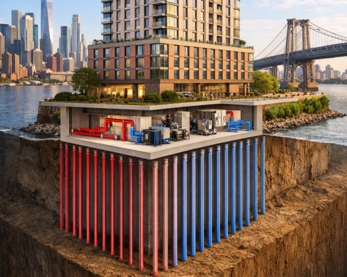 Brooklyn geothermal high-rise