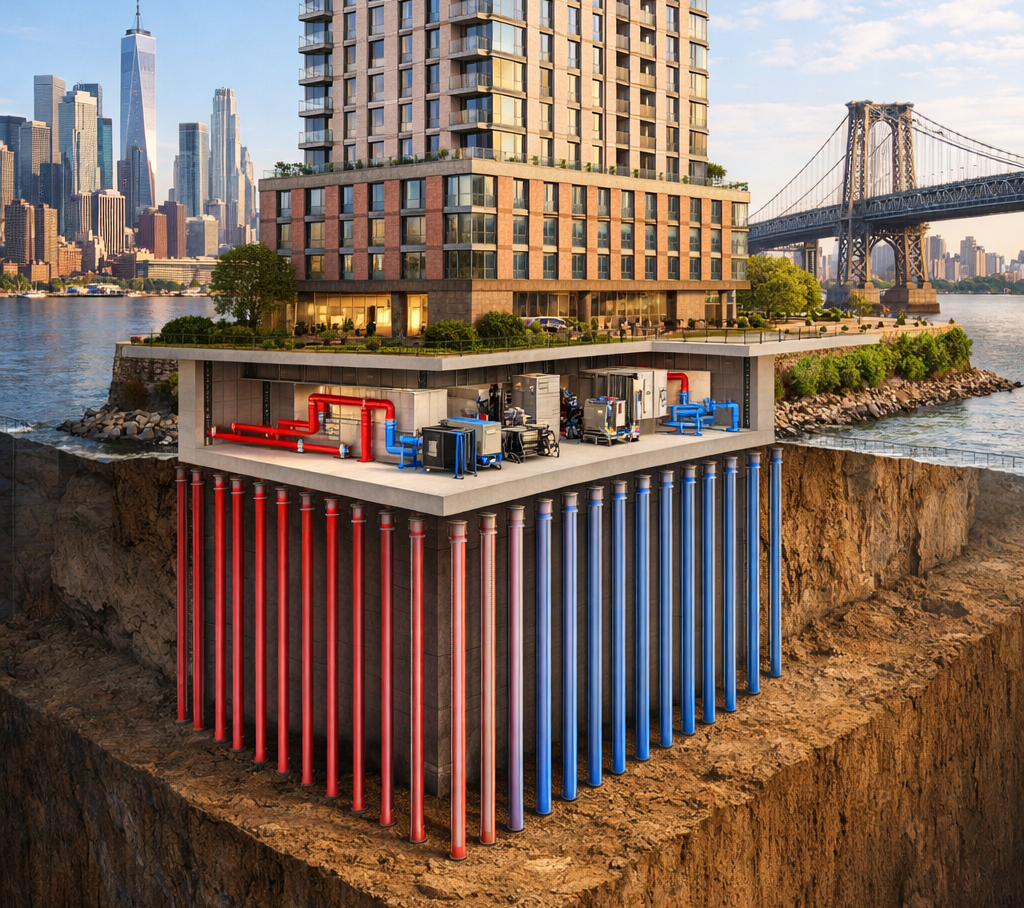 Brooklyn geothermal high-rise