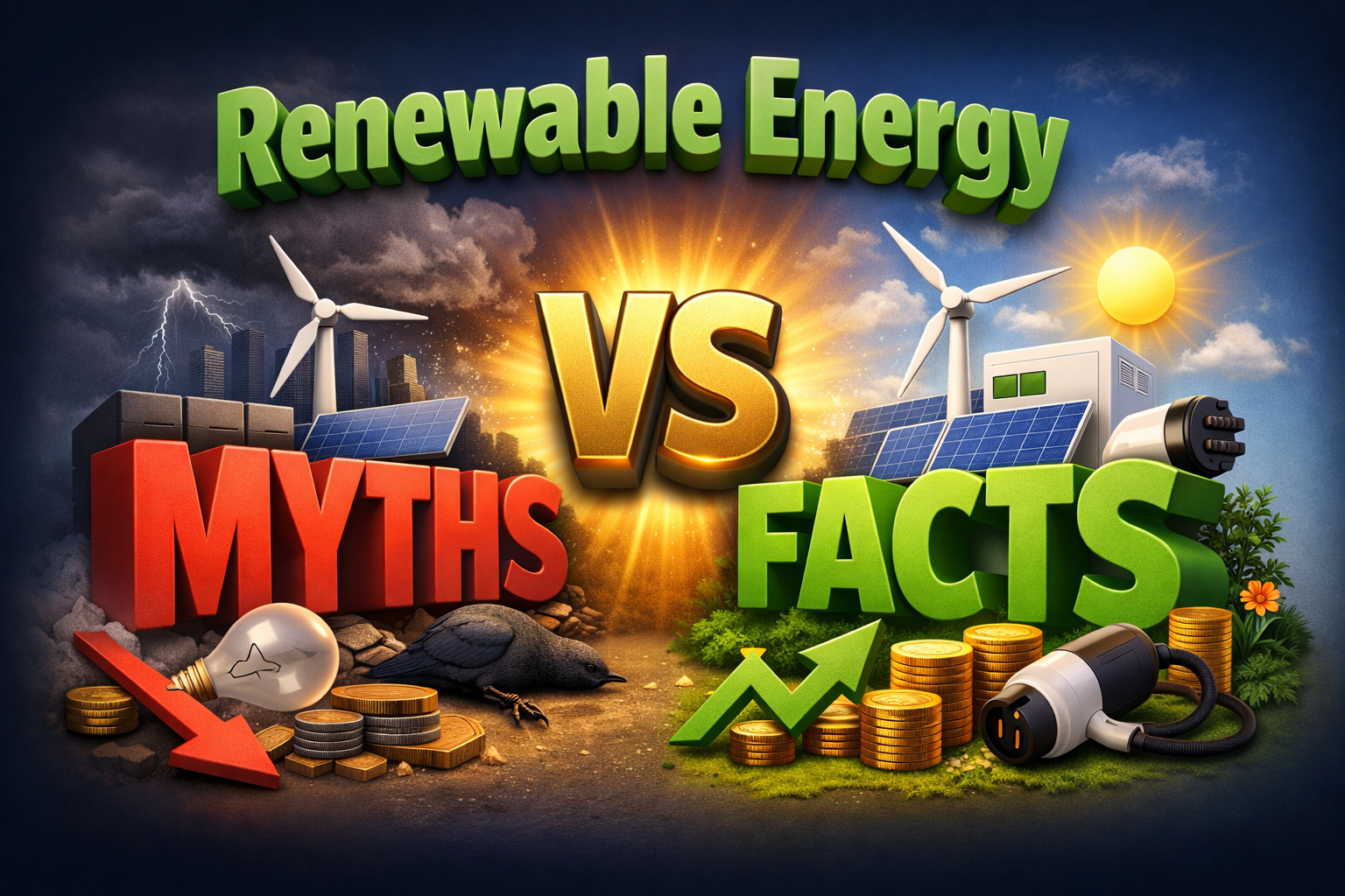 3 Renewable Energy Myths vs Facts