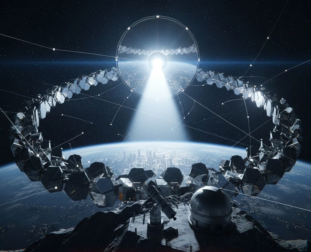 mirror satellite sunlight