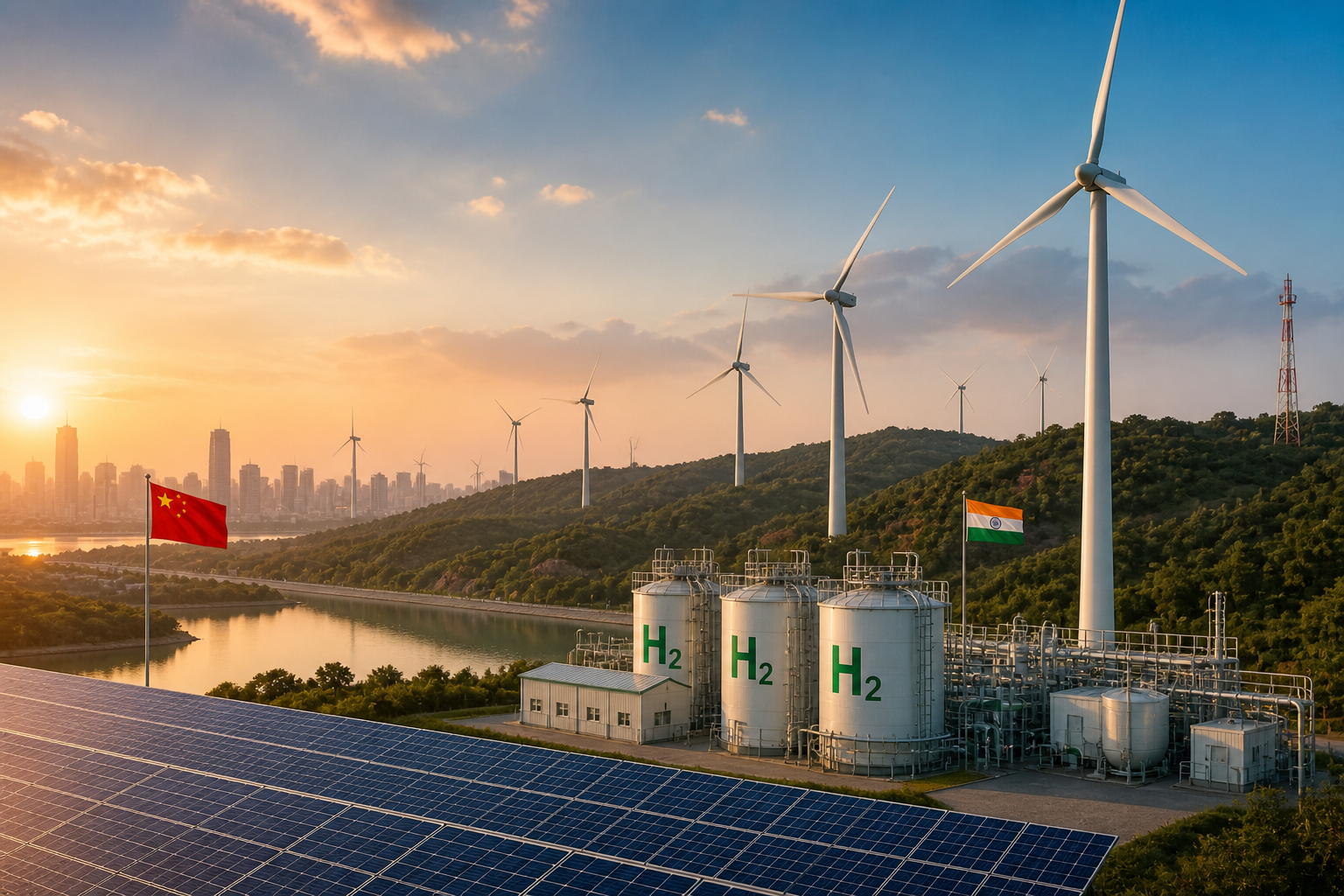 China India clean energy race