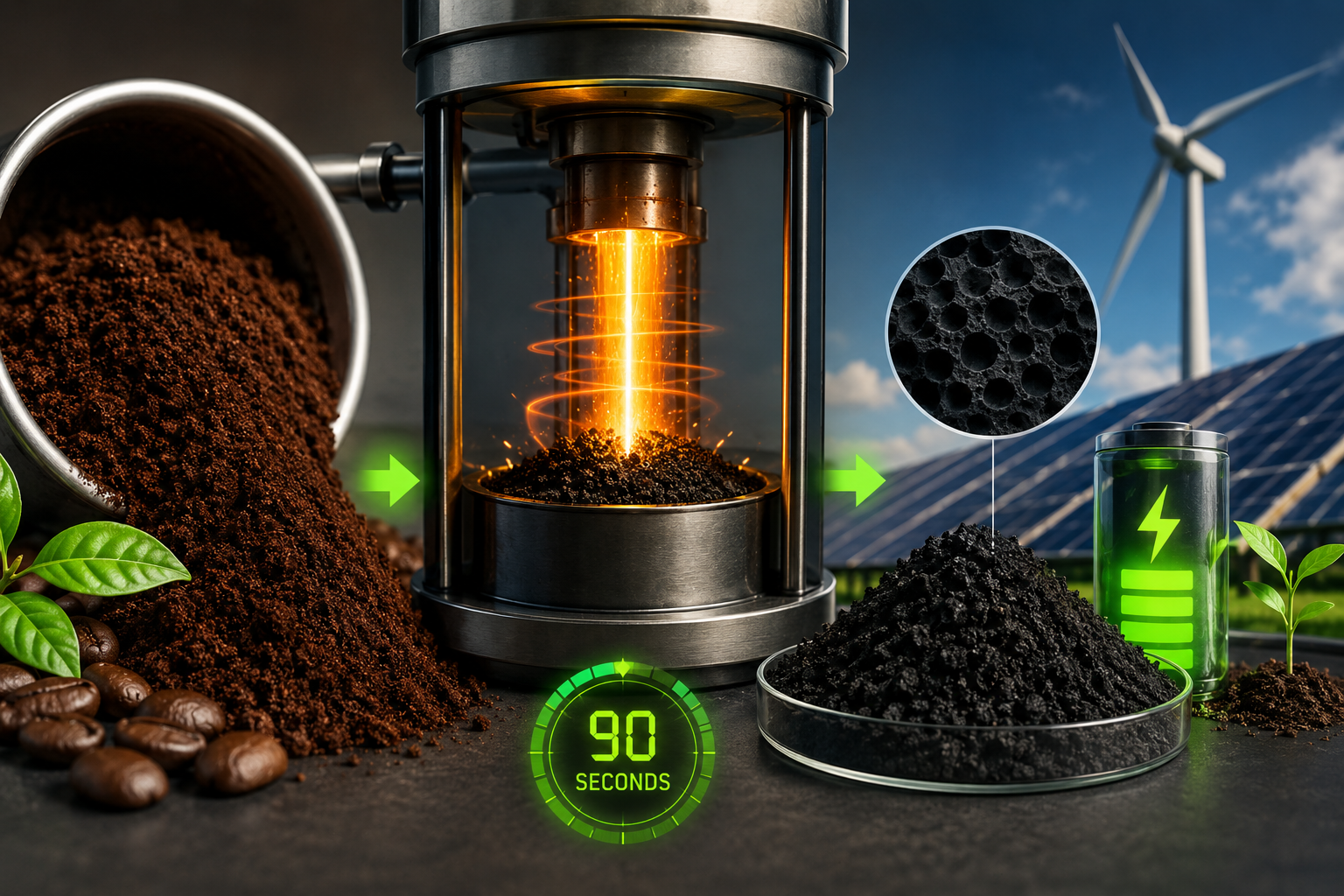 coffee grounds renewable energy